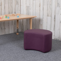 Flash Furniture ZB-FT-045C-12-PURPLE-GG Soft Seating Collaborative Moon for Classrooms and Daycares - 12